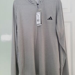 Adidas Men's Lightweight Golf 1/4 Zip Grey XL BNWT